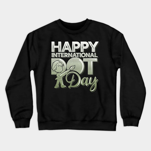 'Kid Drawing Dot' Cool International Dot Day Gift Crewneck Sweatshirt by ourwackyhome